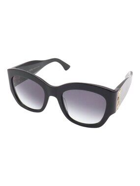 Cartier C de Cartier Sunglasses Decor Eyewear Cat Eye Shape Smoke Gradient Black
